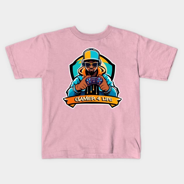 Gamer 4 Life Kids T-Shirt by Gamers Gear